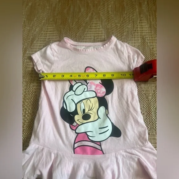 Disney Children's Short Sleeve Minnie Mouse Graphic Tee, Peplum,Girl's Size 6 - Picture 6 of 7